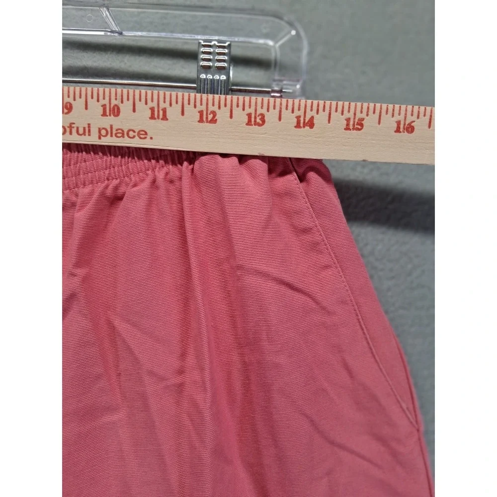 Alfred Dunner Pink Elastic Waist Pull On‎ Pants Petite 16P Cotton Tencel Blend